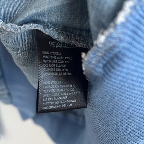 Urban Outfitters BDG Lyocell Front Zip Bomber Style Chambray Jacket Medium - Picture 6 of 6